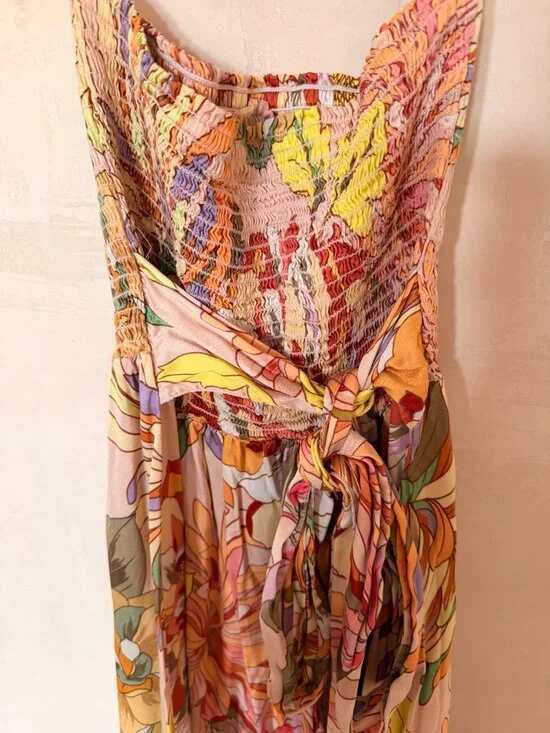 Shore Brand Maxi Pompas Springs Dress Strapless M - Picture 8 of 8